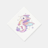 Whimsical Pastel Dragon Baby Dusche Serviette (Ecke)