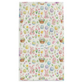 Whimsical Pastel Easter Bunny & Floral Pattern Kleine Geschenktüte (Rückseite)