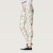 Whimsical Pastel Easter Bunny & Floral Pattern Leggings (Links)