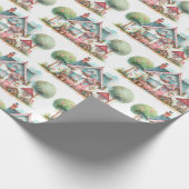Whimsical Pastel Fairy Tale Hütte Geschenkpapier (Ecke)