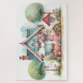 Whimsical Pastel Fairy Tale Hütte Puzzle (Vertikal)