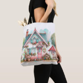Whimsical Pastel Fairy Tale Hütte Tasche (Von Nahem)