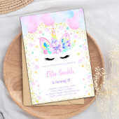 Whimsical Pastel Fantasy Party Card for Girls Einladung