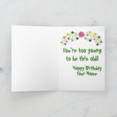 Whimsical Pastel Floral Happy Birthday Card Karte (Innenseite)