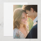 Whimsical Pastel Floral Photo Einladung (Vorne/Hinten)