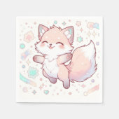 Whimsical Pastel Fox Babydusche Serviette (Vorderseite)