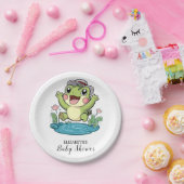 Whimsical Pastel Frog Baby Dusche Pappteller (Party)