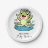 Whimsical Pastel Frog Baby Dusche Pappteller (Vorderseite)