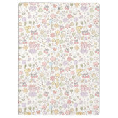 Whimsical Pastel Garden: Ein Muster für Blumen Klemmbrett (Rückseite)