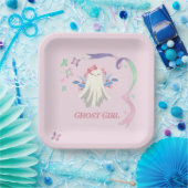 Whimsical Pastel Ghost Girl Halloween-Party Pappteller (Party)