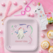 Whimsical Pastel Ghost Girl Halloween-Party Pappteller (Party)