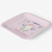 Whimsical Pastel Ghost Girl Halloween-Party Pappteller (Gewinkelt)
