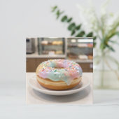 Whimsical Pastel-Glasur-Donut Karte (Stehend Vorderseite)