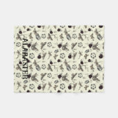 Whimsical Pastel Goth Personalisiert Baby Moth Fleecedecke (Vorderseite (Horizontal))