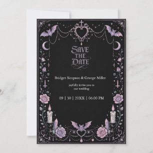 Whimsical Pastel Gothic Kawaii Hochzeit Einladung