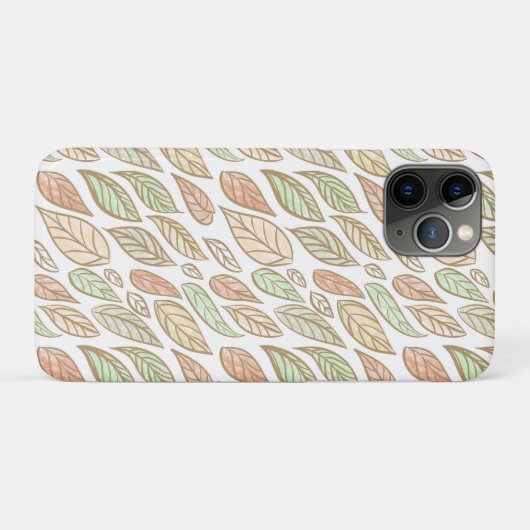 Whimsical Pastel Leaf Art Protective  Case-Mate iPhone Hülle (Rückseite (Horizontal))