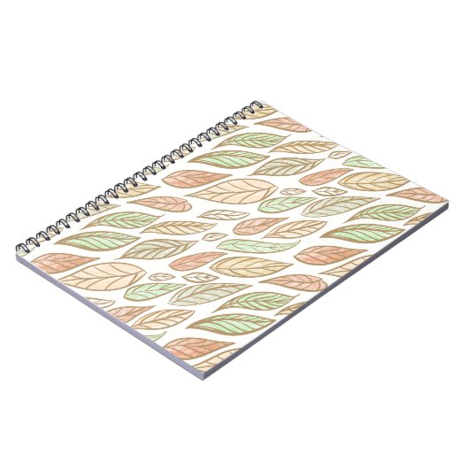 Whimsical Pastel Leaf Drift Notizblock (Linke Seite)