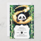 Whimsical Pastel Panda Geburtstag Einladung (Vorderseite)