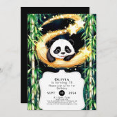 Whimsical Pastel Panda Geburtstag Einladung (Vorne/Hinten)