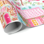Whimsical Pastel Pink Gingerbread Traum Weihnachte Geschenkpapier (Rolleneckpunkt)