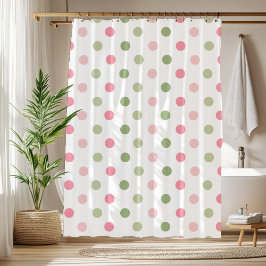 Whimsical Pastel Polka Dot Duschvorhang