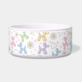 Whimsical Pastel Poodle Personalized Pet Bowl Napf (Links)