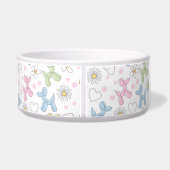 Whimsical Pastel Poodle Personalized Pet Bowl Napf (Rückseite)