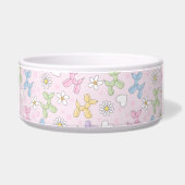 Whimsical Pastel Poodle Personalized Pet Bowl Napf (Links)