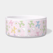 Whimsical Pastel Poodle Personalized Pet Bowl Napf (Rückseite)