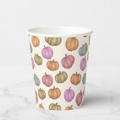 Whimsical Pastel Pumpkin Pastel Pattern Party Pappbecher (Links)