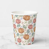 Whimsical Pastel Pumpkin Pastel Pattern Party Pappbecher (Links)