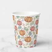 Whimsical Pastel Pumpkin Pastel Pattern Party Pappbecher (Rechts)