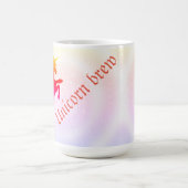 Whimsical Pastel Rainbow Unicorn Kaffeetasse (Mittel)