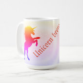 Whimsical Pastel Rainbow Unicorn Kaffeetasse (Vorderseite Links)