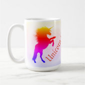 Whimsical Pastel Rainbow Unicorn Tasse (Links)