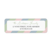 Whimsical Pastel Return Address Label (Vorne)