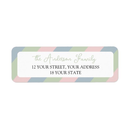 Whimsical Pastel Return Address Label (Vorne)
