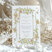 Whimsical Pastel Rokoko Floral Wedding Einladung