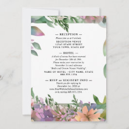 Whimsical Pastel Watercolor Wildblume Hochzeit Einladung