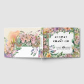 Whimsical Pastel Watercolor Wildblume Hochzeit Gästebuch (Voll)