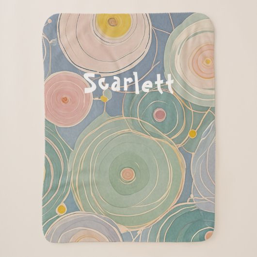 Whimsical Pastel Whirls Sherpadecke (Vorderseite)