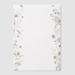 Whimsical Pastel Wildblume Border Wedding Pergament Einladungen