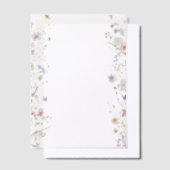 Whimsical Pastel Wildblume Border Wedding Pergament Einladungen (Versetzt)