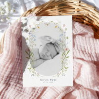 Whimsical Pastel Wildblume Frame Baby Dusche