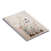 Whimsical Pastel Wildblume Garden Notebook Notizblock (Rechte Seite)