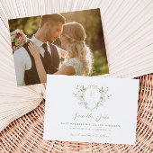 Whimsical Pastel Wildblume Wappen Hochzeit Save The Date