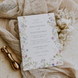 Whimsical Pastel Wildblume Wedding Einladung