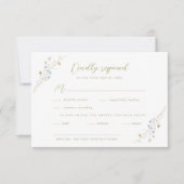 Whimsical Pastel Wildblume Wedding RSVP Karte (Vorderseite)
