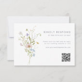 Whimsical Pastel Wildblume Wedding RSVP Karte (Vorderseite)