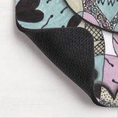 Whimsical Pastel Zentangle-Herzen Doodle-Muster M Mousepad (Ecke)